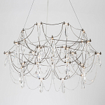 Люстра с каркасом из тонких металлических нитей и хрустальными подвесками Crystal Metal Threads Chandelier 60 варинант исполнения - 5 | Loft Concept в Казани
