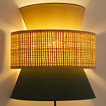 Бра с плетеным декором Bonnie Wicker Green Wall Lamp варинант исполнения - 2 | Loft Concept в Казани