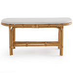 Скамья из ротанга с подушкой Manlio Rattan Bench варинант исполнения - 2 | Loft Concept в Казани