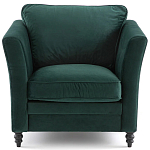 Кресло с обивкой из хлопкового велюра Porter Green Armchair варинант исполнения - 2 | Loft Concept в Казани