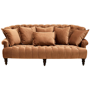 Диван велюровый с подушками Welch Sofa