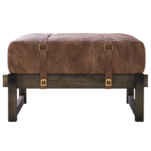 Пуф Duncan винтажная коричневая кожа 