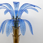 Торшер Glass Decorated Palm Floor Lamp Blue Листья Пальмы  варинант исполнения - 3 | Loft Concept в Казани