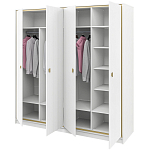 Шкаф белый четырёхдверный для одежды Antique Order варинант исполнения - 3 | Loft Concept в Казани