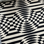 Мебельная ткань Жаккард черно-белый принт 145 см T3-78 варинант исполнения - 1 | Loft Concept в Казани