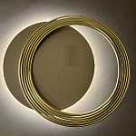 Бра светодиодное круглое в матовых оттенках коричневого и золотого цвета Kosmikos варинант исполнения - 1 | Loft Concept в Казани