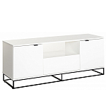 ТВ-тумба белая с  2-мя дверцами и ящиком Strict Lines варинант исполнения - 1 | Loft Concept в Казани