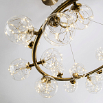 Дизайнерская кольцевая люстра с гирляндой внутри стеклянных сферических плафонов Iona Garland Chandelier 25 варинант исполнения - 4 | Loft Concept в Казани