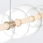 Подвесной светильник линейный с прозрачными стеклянными шарами разного диаметра Eurofase варинант исполнения - 15 | Loft Concept в Казани