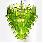 Люстра из семи ярусов зеленого стекла Independence варинант исполнения - 8 | Loft Concept в Казани