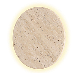 Бра с круглым плафоном из травертина Shaw Marble Lighting варинант исполнения - 3 | Loft Concept в Казани