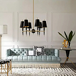 Дизайнерский журнальный столик с круглой столешницей на золотых ножках Risenbix варинант исполнения - 2 | Loft Concept в Казани