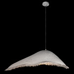 Подвесной светильник с асимметричным волнообразным абажуром и фактурной бахромой по краю Tactile Line варинант исполнения - 13 | Loft Concept в Казани