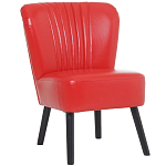 Кресло с обивкой из эко-кожи Harper Armchair Red варинант исполнения - 1 | Loft Concept в Казани