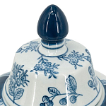 Ваза с крышкой и голубым цветочным рисунком 37 см Blue & White Ornament варинант исполнения - 3 | Loft Concept в Казани