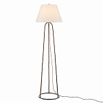 Торшер с конусовидным тканевым абажуром и фактурным каркасом Industrial Profile варинант исполнения - 1 | Loft Concept в Казани