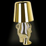 Настольная лампа фигурная золотого цвета с гладким абажуром Высота 19 см Sophia варинант исполнения - 7 | Loft Concept в Казани