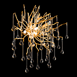 Бра с лучеобразным основанием и подвесками из прозрачного стекла в виде длинных капель Droplet Chandelier варинант исполнения - 4 | Loft Concept в Казани