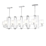 Люстра прямоугольной формы с 12-ю цилиндрическими плафонами из стекла Laurent варинант исполнения - 4 | Loft Concept в Казани