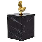 Мраморная шкатулка с бюстом из металла KELLY WEARSTLER варинант исполнения - 1 | Loft Concept в Казани