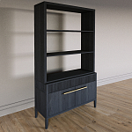 Стеллаж Primo с ящиками Черный дуб  варинант исполнения - 2 | Loft Concept в Казани