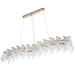 Линейная люстра с декором из текстурированного стекла Textured Glass Linear Chandelier 8 варинант исполнения - 1 | Loft Concept в Казани