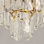 Люстра многоярусная с овальными прозрачными подвесками 28 см Harmonica варинант исполнения - 9 | Loft Concept в Казани