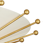 Потолочный светильник в форме конуса с каркасом золотого цвета и тканевым абажуром Inspiration in Light варинант исполнения - 1 | Loft Concept в Казани