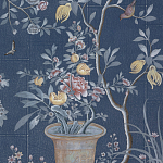 Обои ручная роспись Houghton Dark Blue варинант исполнения - 2 | Loft Concept в Казани