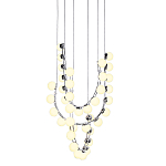 Люстра подвесная светодиодная с круглыми плафонами белого цвета PEARLS Suspension 39  варинант исполнения - 1 | Loft Concept в Казани