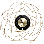 Часы настенные из металла с чёрным циферблатом Current Time варинант исполнения - 1 | Loft Concept в Казани