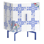 Тумба на синих ножках Short Re Rblue варинант исполнения - 1 | Loft Concept в Казани