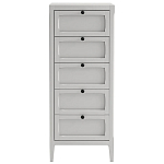 Комод узкий с 5-ю ящиками серый Silva Grey Chest of Drawers варинант исполнения - 1 | Loft Concept в Казани
