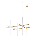 Люстра с 6-ю цилиндрическими плафонами на тонких тросах Trumpet tube варинант исполнения - 2 | Loft Concept в Казани