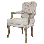Кресло с изображением сакуры Aubrey Classical Armchair beige flax варинант исполнения - 3 | Loft Concept в Казани