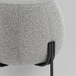 Пуф в ткани букле серого цвета Pikelet варинант исполнения - 3 | Loft Concept в Казани