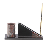 Настольный письменный набор из яшмы с часами Manager Organizer варинант исполнения - 3 | Loft Concept в Казани