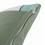 Подушка декоративная хлопковая мятного цвета с абстрактным принтом Elysian Flow Breeze варинант исполнения - 4 | Loft Concept в Казани