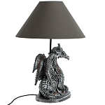 Настольная лампа с абажуром Дракон Silver Dragon варинант исполнения - 3 | Loft Concept в Казани