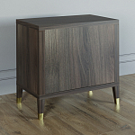 Прикроватная тумбочка с полкой Elsa Dreams Walnut  варинант исполнения - 4 | Loft Concept в Казани