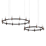 Люстра подвесная с цилиндрическими плафонами на двух круглых подвесах  Arnaut Light варинант исполнения - 1 | Loft Concept в Казани