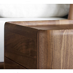 Прикроватный деревянный столик с 2-мя ящиками Moon Walnut Furniture варинант исполнения - 8 | Loft Concept в Казани