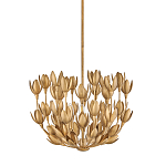 Люстра золотого цвета из множества металлических лепестков в форме тюльпанов Hinkley варинант исполнения - 1 | Loft Concept в Казани