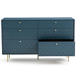 Комод с 6 выдвижными ящиками Scale Ornament Blue Chest of Drawers варинант исполнения - 3 | Loft Concept в Казани