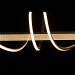 Люстра линейная черного цвета с волнообразным металлическим элементом Luke Lampco Tracer Lamp варинант исполнения - 5 | Loft Concept в Казани