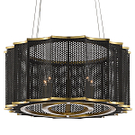 Люстра овальная в сочетании черного и золотого цвета Mesh Lighting варинант исполнения - 3 | Loft Concept в Казани