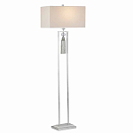 Торшер с прямоугольным тканевым абажуром на белом мраморном основании Silver Threads варинант исполнения - 4 | Loft Concept в Казани