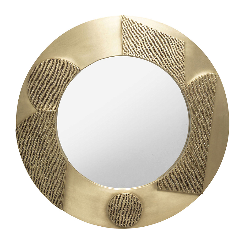 Зеркало золотое со вставками в виде геометрических фигур Зеркало Золотой в Казани | Loft Concept 