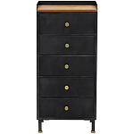 Высокий комод с 5-ю ящиками Cesar Black Chest of Drawers варинант исполнения - 1 | Loft Concept в Казани