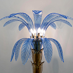 Торшер Glass Decorated Palm Floor Lamp Blue Листья Пальмы  варинант исполнения - 1 | Loft Concept в Казани